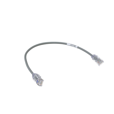 Cable de Parcheo TX6, UTP Cat6, Diámetro Reducido (28AWG), Color Gris, 1ft