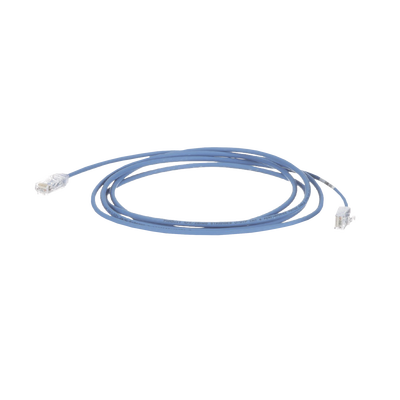 Cable de Parcheo TX6, UTP Cat6, Diámetro Reducido (28AWG), Color Azul, 25ft