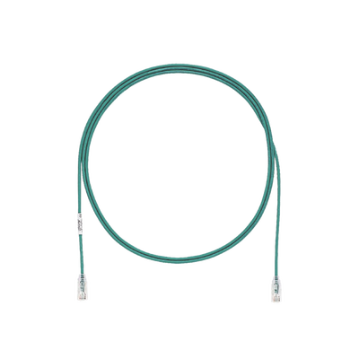 Cable de Parcheo TX6, UTP Cat6, Diámetro Reducido (28AWG), Color Verde, 30ft