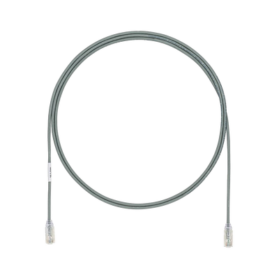 Cable de Parcheo TX6, UTP Cat6, Diámetro Reducido (28AWG), Color Gris, 3ft