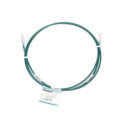 Cable de Parcheo TX6, UTP Cat6, Diámetro Reducido (28AWG), Color Verde, 5ft