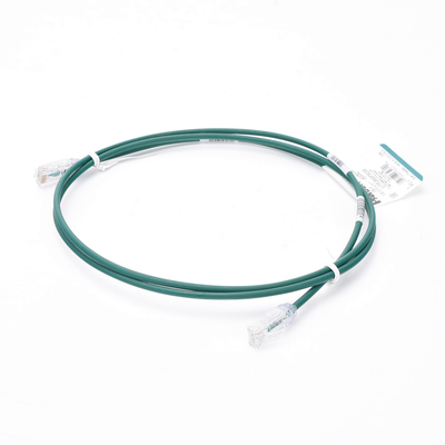 Cable de Parcheo TX6, UTP Cat6, Diámetro Reducido (28AWG), Color Verde, 5ft