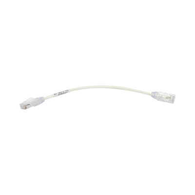 Cable de Parcheo TX6, UTP Cat6, Diámetro Reducido (28AWG), Color Blanco, 8in (20.2cm)