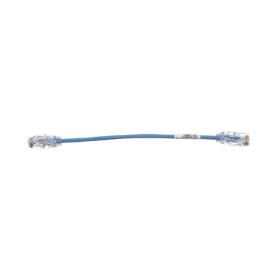 Cable de Parcheo TX6, UTP Cat6, Diámetro Reducido (28AWG), Color Azul, 8in (20.2cm)