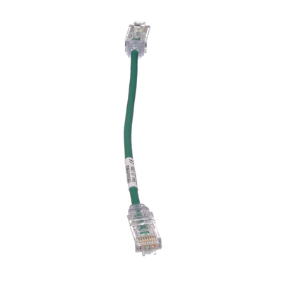 Cable de Parcheo TX6, UTP Cat6, Diámetro Reducido (28AWG), Color Verde, 8in (20.2cm)