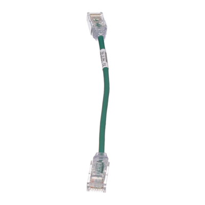 Cable de Parcheo TX6, UTP Cat6, Diámetro Reducido (28AWG), Color Verde, 8in (20.2cm)