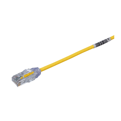 Cable de Parcheo TX6, UTP Cat6, Diámetro Reducido (28AWG), Color Amarillo, 8in (20.2cm)