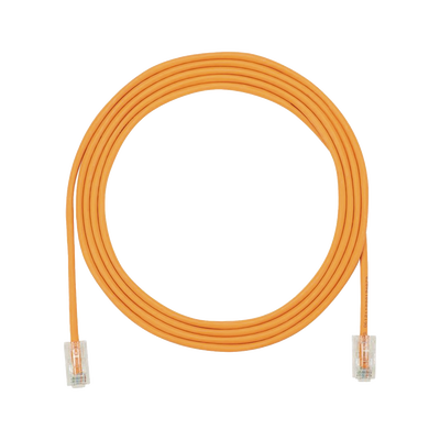 Cable de Parcheo UTP Cat6A, CM/LSZH, Diámetro Reducido (28AWG), Color Naranja, 3ft