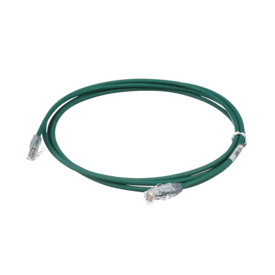 Cable de Parcheo UTP Cat6A, CM/LSZH, Diámetro Reducido (28AWG), Color Verde, 5ft