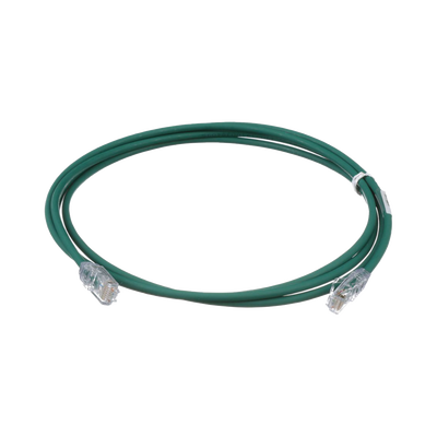 Cable de Parcheo UTP Cat6A, CM/LSZH, Diámetro Reducido (28AWG), Color Verde, 5ft