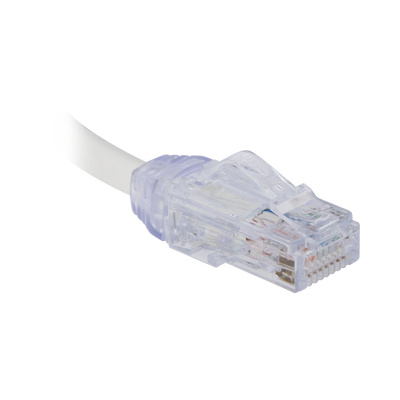 Cable de Parcheo UTP, Cat6A, Diámetro Reducido (28 AWG), CM/LSZH, Color Blanco Mate, 8in (20.3cm)