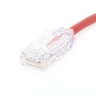 Cable de Parcheo UTP, Cat6A, Diámetro Reducido (28 AWG), CM/LSZH, Color Rojo, 8in (20.3cm)