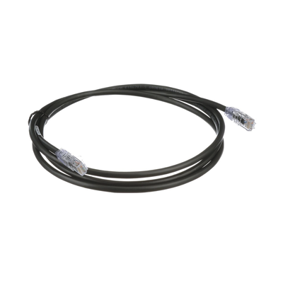 Cable de Parcheo UTP, Cat6A, 24 AWG, CM, Color Negro, 3ft