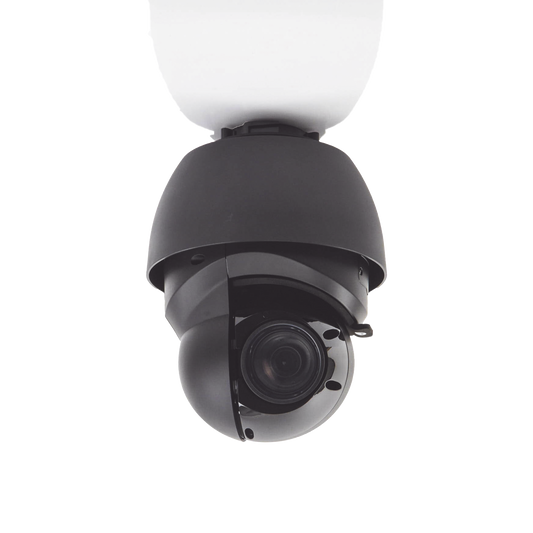 UniFi Protect G4 PTZ cámara de giro, inclinación y zoom de alto rendimiento con transmisión de video 4K, 24 FPS, zoom óptico 22x y visión nocturna LED IR adaptativa.