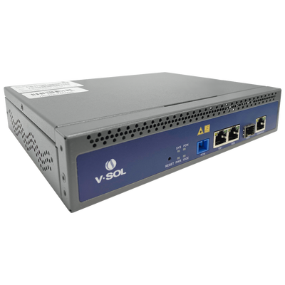 OLT de 1 puerto GPON SC/UPC + 3 puertos Uplink (2 puertos Gigabit Ethernet + 1 puerto SFP/SFP+) , hasta 128 ONUS,