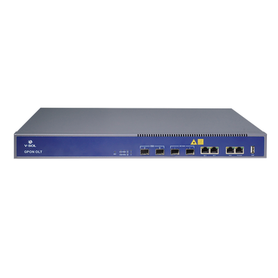 OLT de 2 puertos GPON + 4 puertos Uplink (2 puertos Gigabit Ethernet + 2 puerto SFP/SFP+) , hasta 256 ONUS