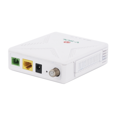 ONU Dual GPON/EPON con 1 Puerto SC/APC + 1 puerto LAN Gigabit + 1 puerto CATV