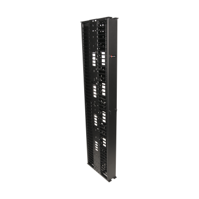 Organizador RouteIT Vertical Doble de 45UR, Fabricado en Acero Laminado en Frío 16AWG, 10in (254 mm) de Ancho