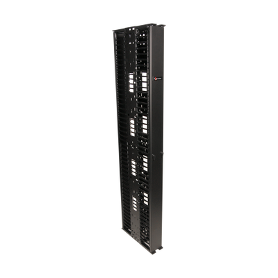 Organizador RouteIT Vertical Doble de 45UR,  Fabricado en Acero Laminado en Frío 16AWG, 6in (152mm) de Ancho