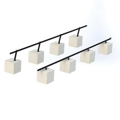 Montaje para Panel Solar, Riel "8" de 5400mm para Módulos con Espesor de 30-35mm, Velocidad de Viento Máx. 136km/h (20° a 45°) Con Anodizado Negro