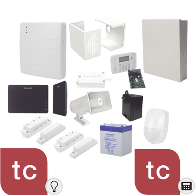 Kit de Sistema de Alarma con Sensores Cableados y Modulo de Automatizacion Z-Wave