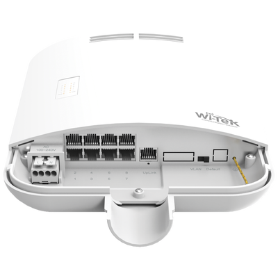 Switch CCTV PoE para exterior / No administrable / Con 8 puertos 10/100 Mbsp PoE af/at / 1 Puertos Uplink 10/100 MBPS /  Presupuesto 120 W / Ideal para Aplicaciones de Videovigilancia