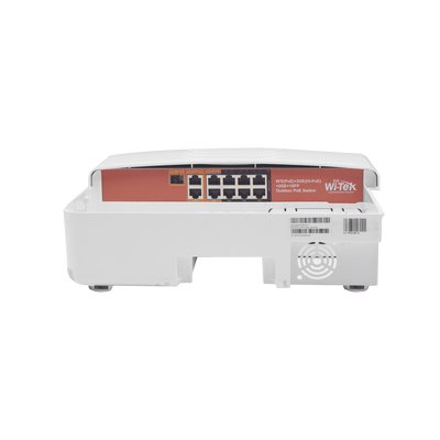 Switch PoE para exterior / No administrable / Con 8 puertos PoE (6 x fast ethernet + 2 x Gigabit) / 3 puertos Uplink gigabit (2 puertos RJ45 + 1 puerto SFP) / Presupuesto 120W