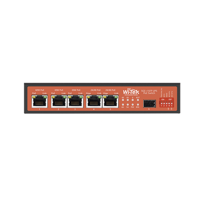 Controlador Solar de 15A con Switch PoE /  1 Puertos Gigabit PoE 802.3 bt / 2 Puertos PoE 802.3 af/at / 2 Puertos PoE Pasivo 24/48 Vcc / 1 Puerto SFP / No administrable