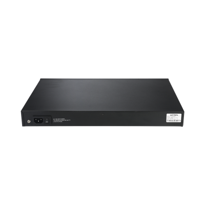 Switch PoE (802.3af/at/bt) / No administrable de largo alcance / Hasta 250m / Con 24 x 10/100Mbps + 2 x SFP Gigabit Combo / 250 W