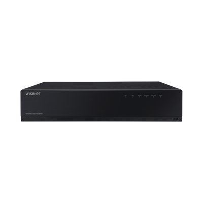 NVR de 12 Megapíxel con Wisenet Wave Embebido / Incluye 4 Licencias / 2TB Incluidos / 16 canales / 16 puertos PoE+ / H.265 & WiseStream / E/S de alarma