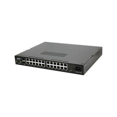 Switch WISP PoE Administrable de 26 puertos (24 PoE Gigabit + 2 SFP) 400W, entrada de 110/220 Vca