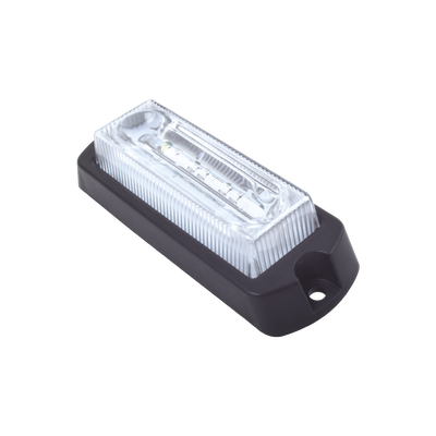 Luz Auxiliar Ultra Brillante X13 de 4 LEDs, color Ámbar, con mica transparente.