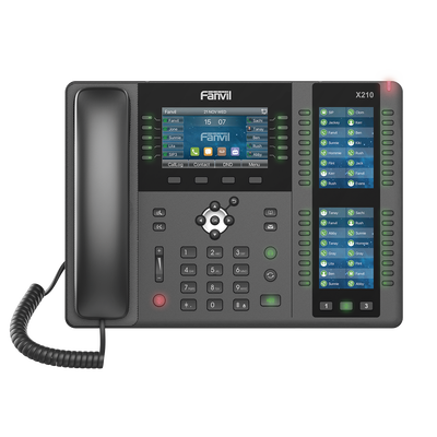 Teléfono IP ideal para recepción hasta 20 líneas SIP, PoE, 106 botones DSS, Bluetooth integrado para diademas, puertos Gigabit, soporta recepción video