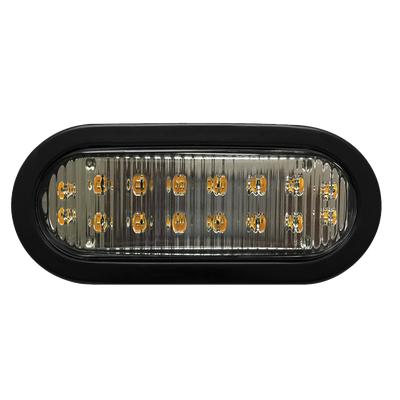 Luz direccional LED ovalada ambar con montaje de ojal  de 7.5 pulgadas