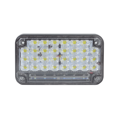 Luz de Advertencia de 7X4", Color Claro, Con Luz de Trabajo, Ideal para Ambulancias