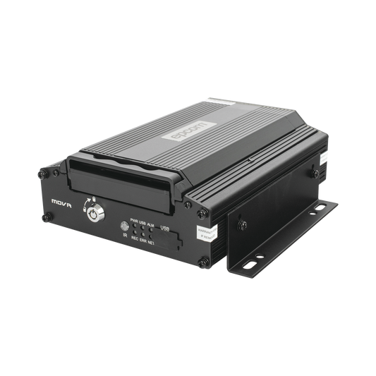 DVR Móvil / Multiplataforma / 4 Canales AHD 2 Megapixel / Almacenamiento en HDD / H.265 / Chip IA Embebido / Soporta 4G / WiFi / GPS