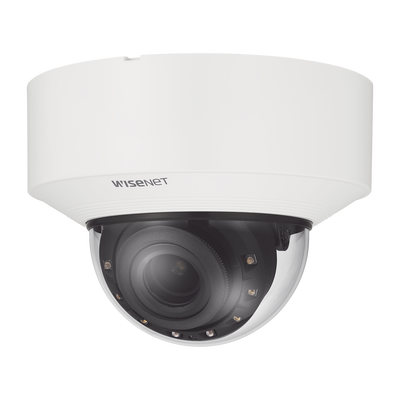 Cámara Domo IP 4K con IA / Lento Motorizado de 4.5 a 9.3mm / P-Iris, WDR 120dB / Ranura SD / Protección IP52 e IK08