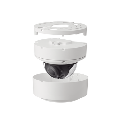 Cámara Domo 2MP con IA, Antivandalica / Lente Motorizado de 2.8 a 12mm / WDR 120dB / Ranura MicroSD / IP66 IP67 IK10 NEMA4X