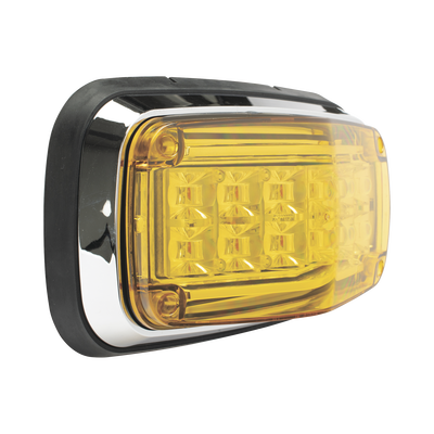 Luz de advertencia 8 X 4", Color Ámbar, IP67, SAE,  Ideal para Ambulancias
