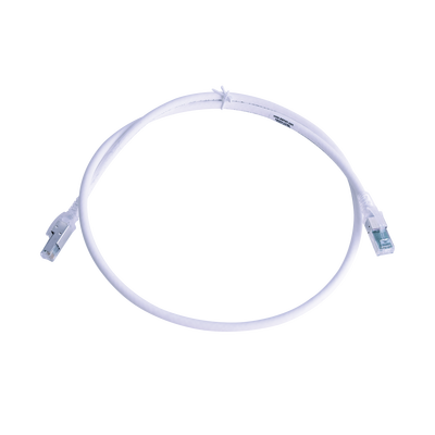 Patch Cord Z-MAX Cat6A S/FTP, CM/LS0H, 3ft, Color Blanco, Versión Bulk (Sin Empaque Individual)