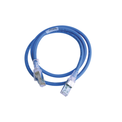 Patch Cord Z-MAX Cat6A S/FTP, CM/LS0H, 3ft, Color Azul