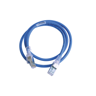 Patch Cord Z-MAX Cat6A S/FTP, CM/LS0H, 3ft, Color Azul, Versión Bulk (Sin Empaque Individual)