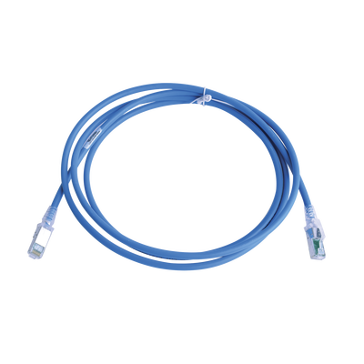 Patch Cord Z-MAX Cat6A S/FTP, CM/LS0H, 7ft, Color Azul, Versión Bulk (Sin Empaque Individual)