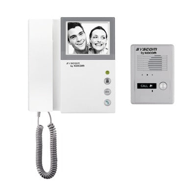 Kit de TV portero con auricular, monitor blanco y negro 4", memoria opcional KVR300