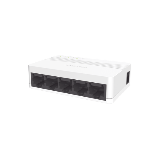 Switch No Administrable de 5 Puertos para Escritorio / Fast Ethernet  10 / 100 Mbps / Diseño Compacto y Estetico