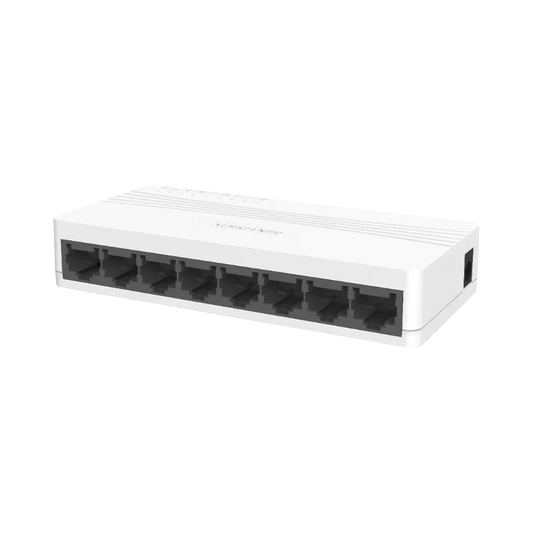 Switch No Administrable de Escritorio de 8 Puertos / Fast Ethernet  10 / 100 Mbps / Diseño Compacto y Estetico