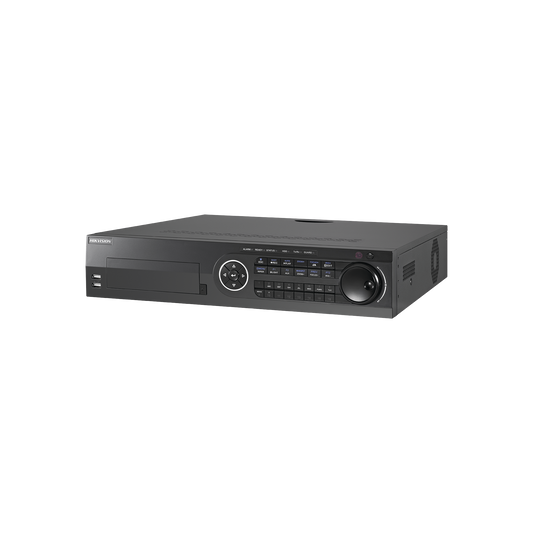 DVR 16 Canales TurboHD + 4 Canales IP / 4 Megapixel /  8 Bahías de Disco Duro / 16 Entradas de Audio Fisicas (Microfono por Separado) / 16 Entradas de Alarma / POS / H.265+
