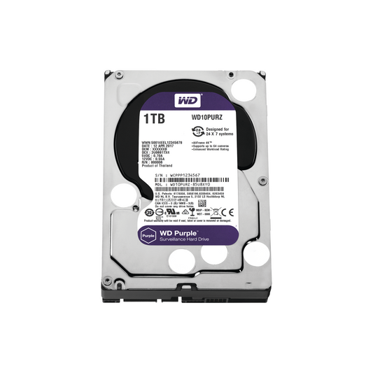 Disco Duro Purple de 1 TB / 5400 RPM / Optimizado para Soluciones de Videovigilancia / Uso 24-7 / 3 Años de Garantia